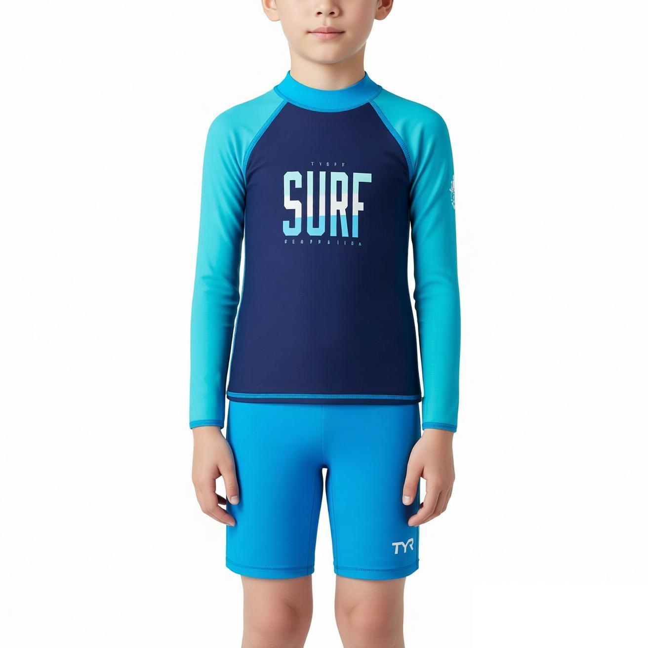 TYR小童防曬游泳長袖兩件裝