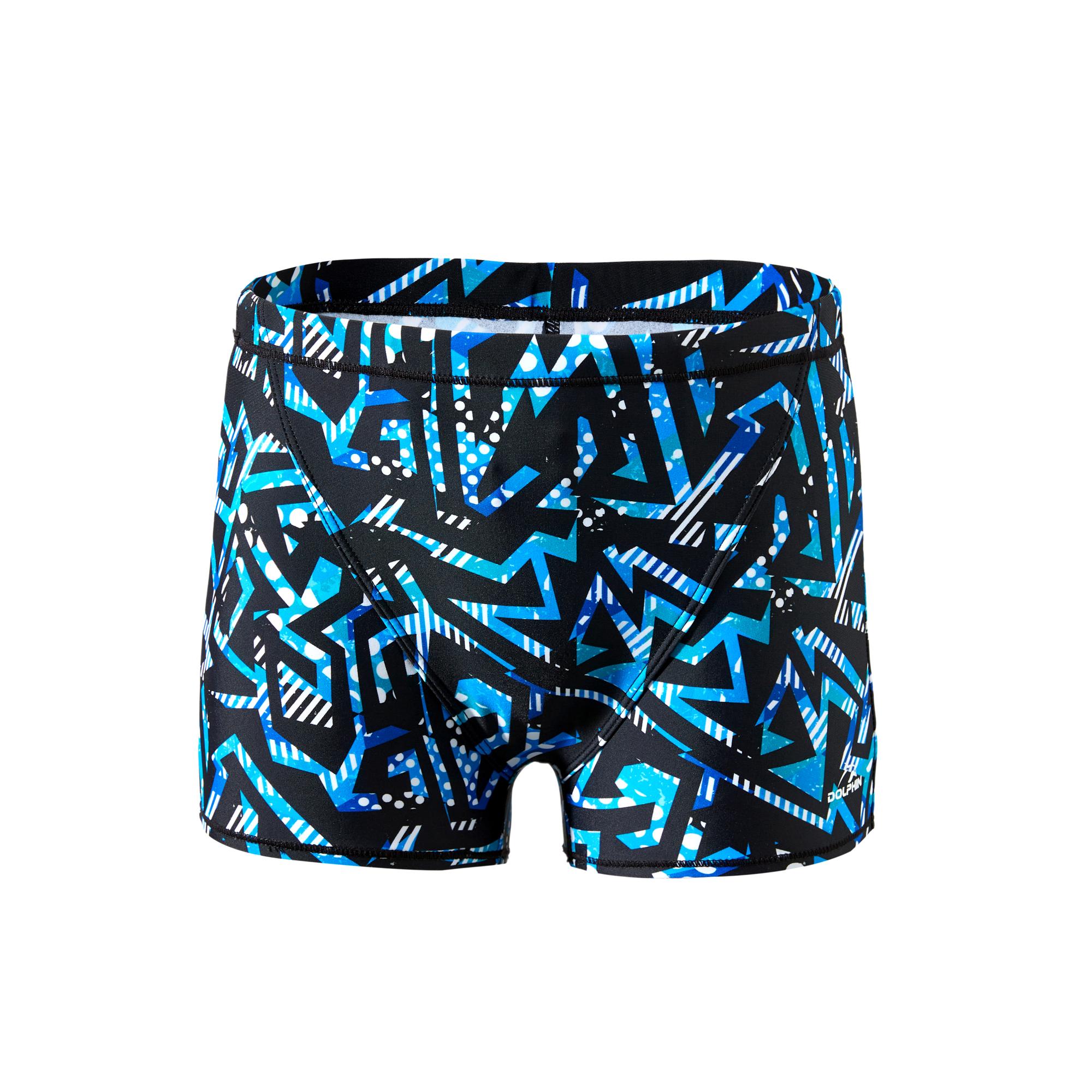 Dolphin 男士幾何印花平腳泳褲