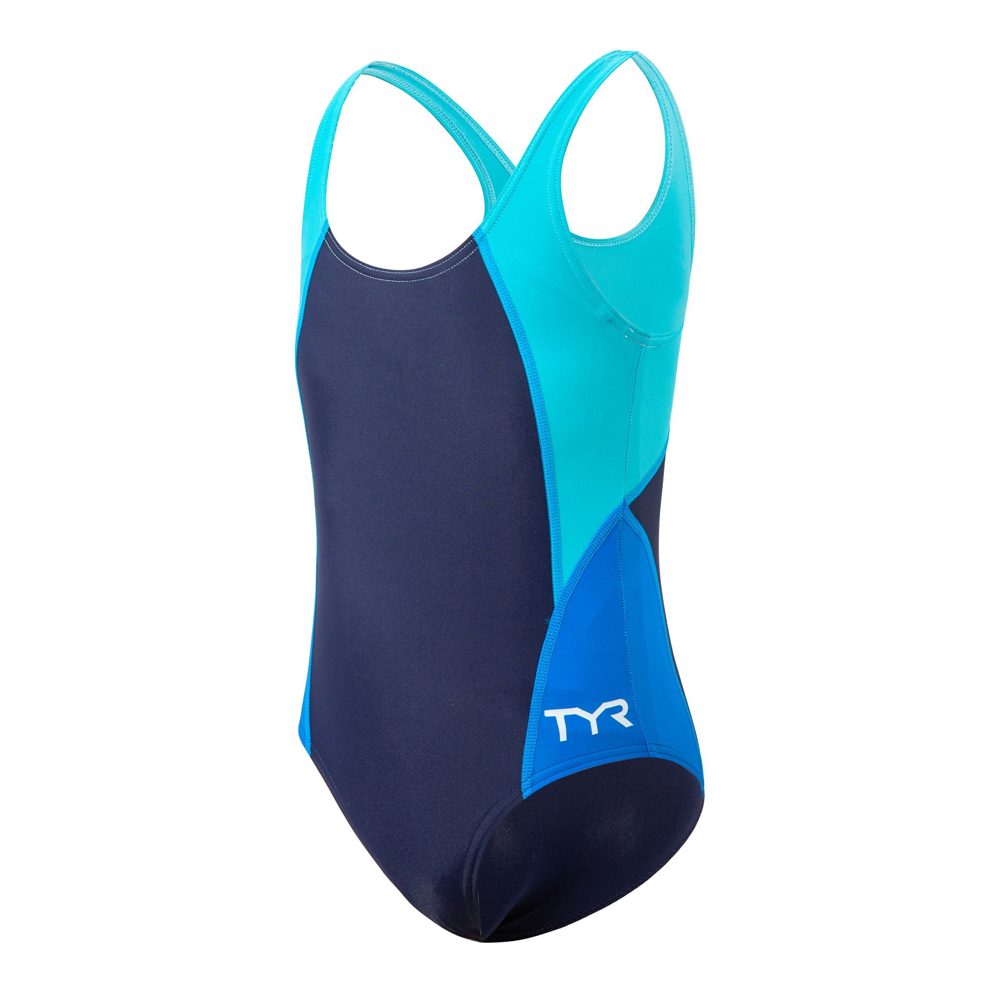 TYR女童拼色連身泳衣 - Image 4