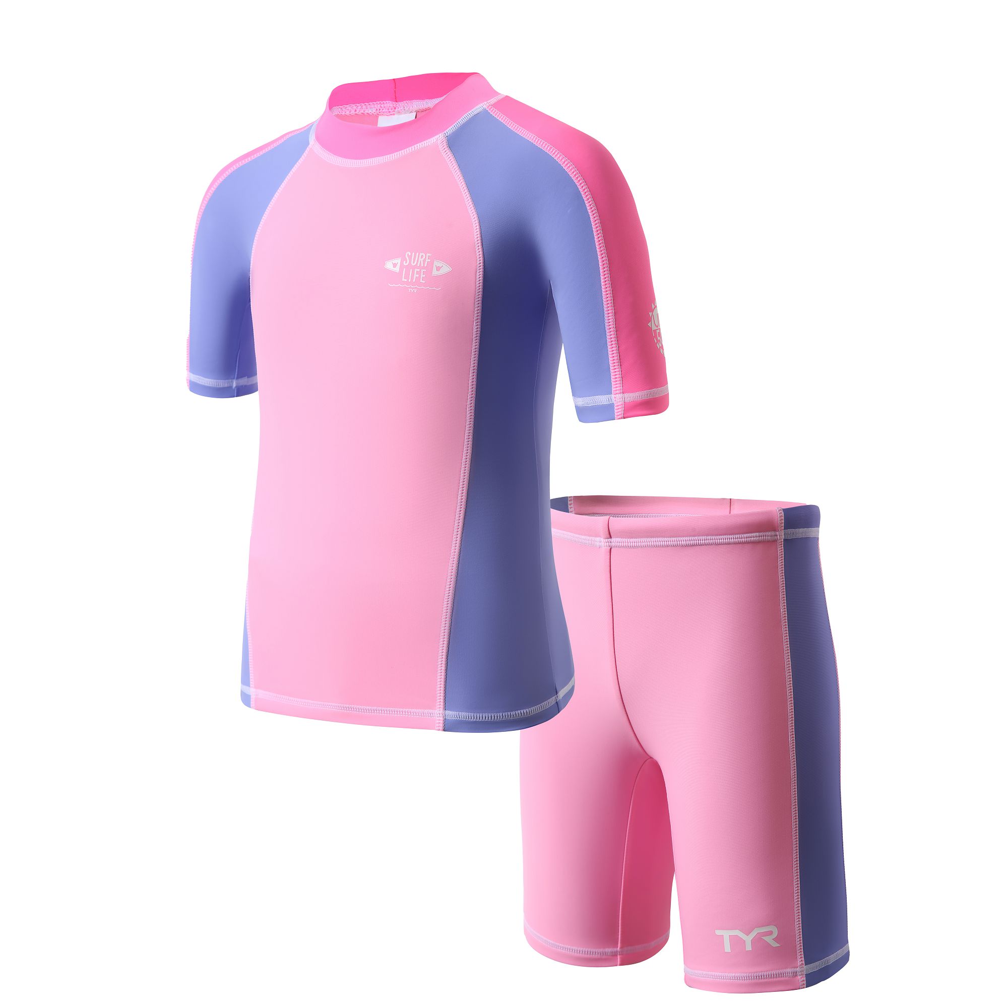 TYR兒童游泳防曬短袖套裝