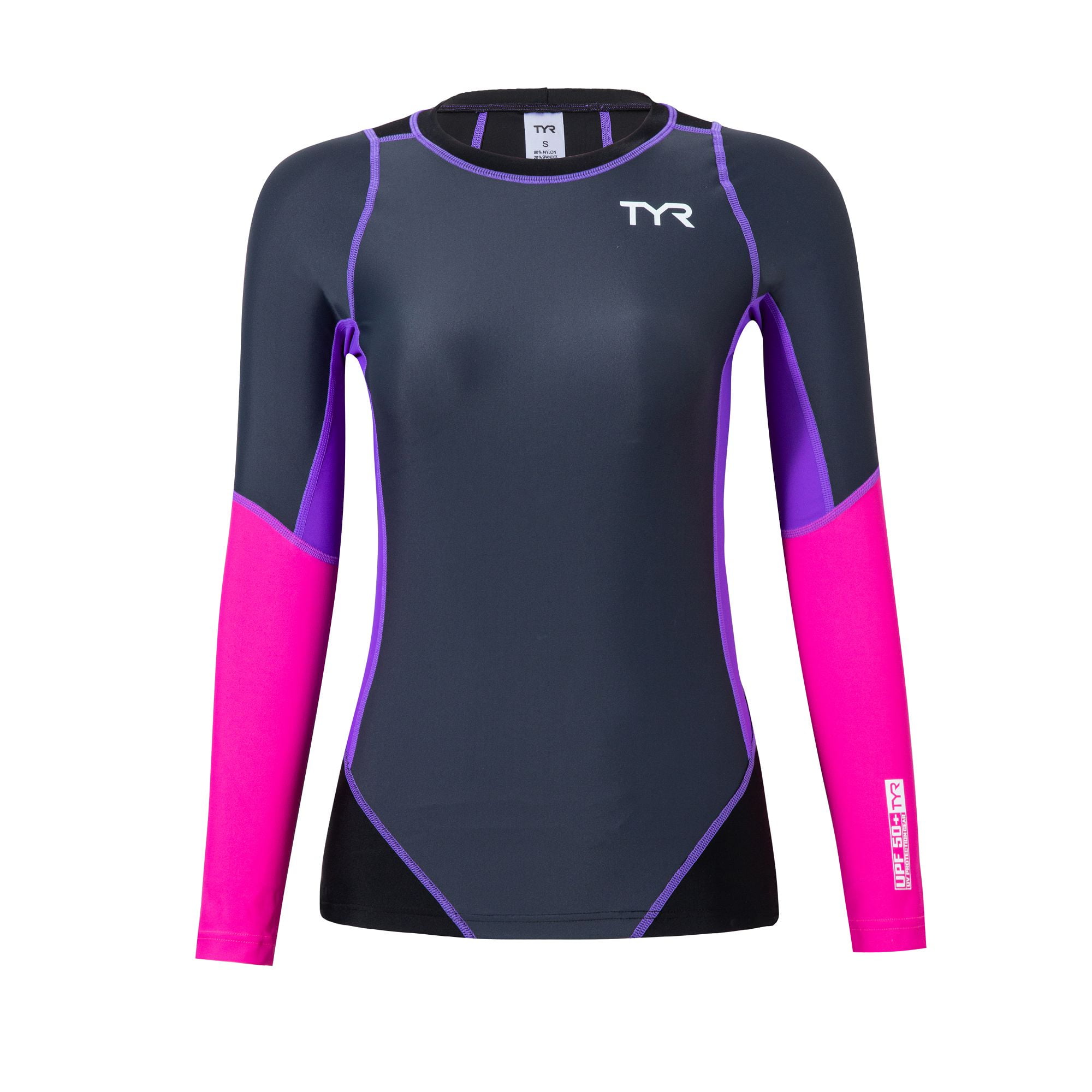 TYR女士配色防曬長袖泳衣