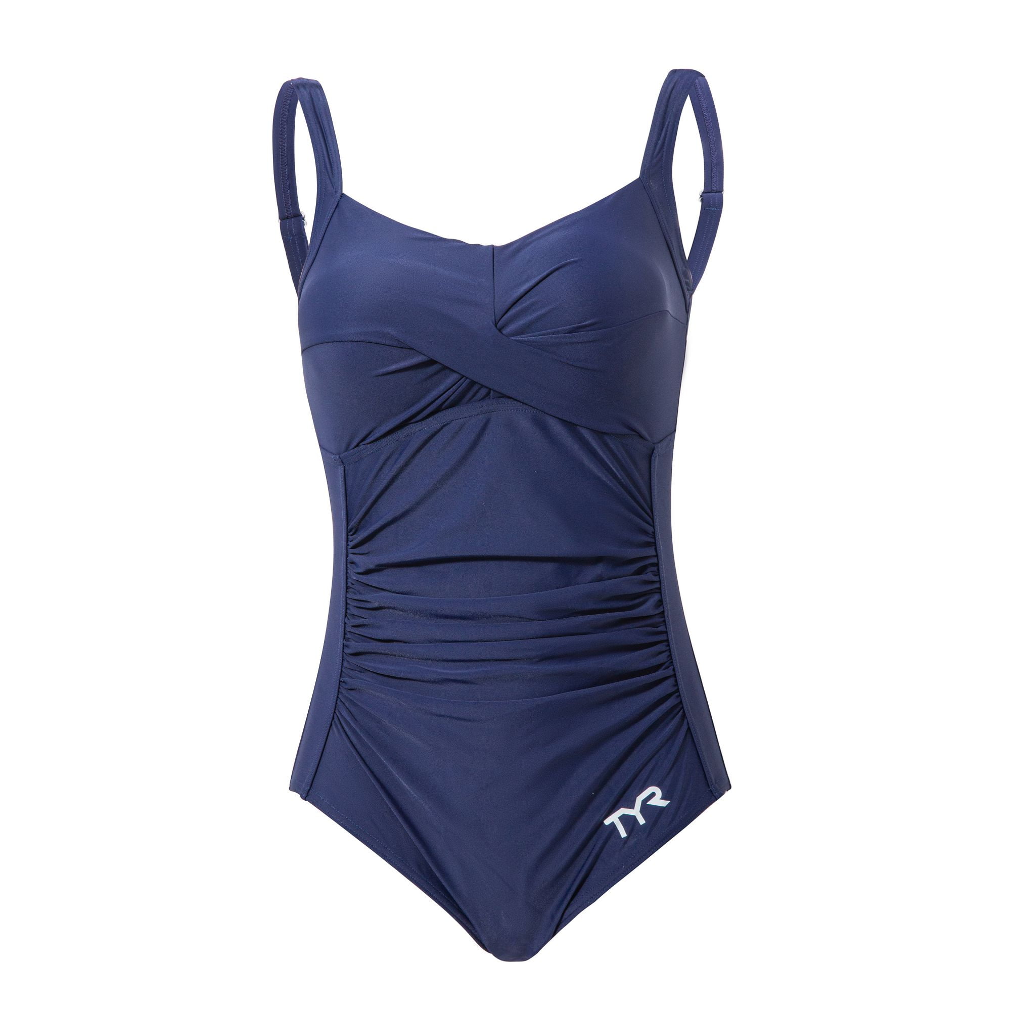 TYR隱藏小肚腩純色泳衣