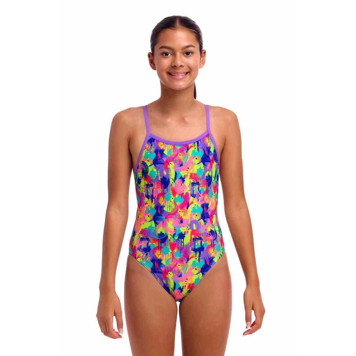 Funkita 女童一件頭泳衣 Mixed Mess