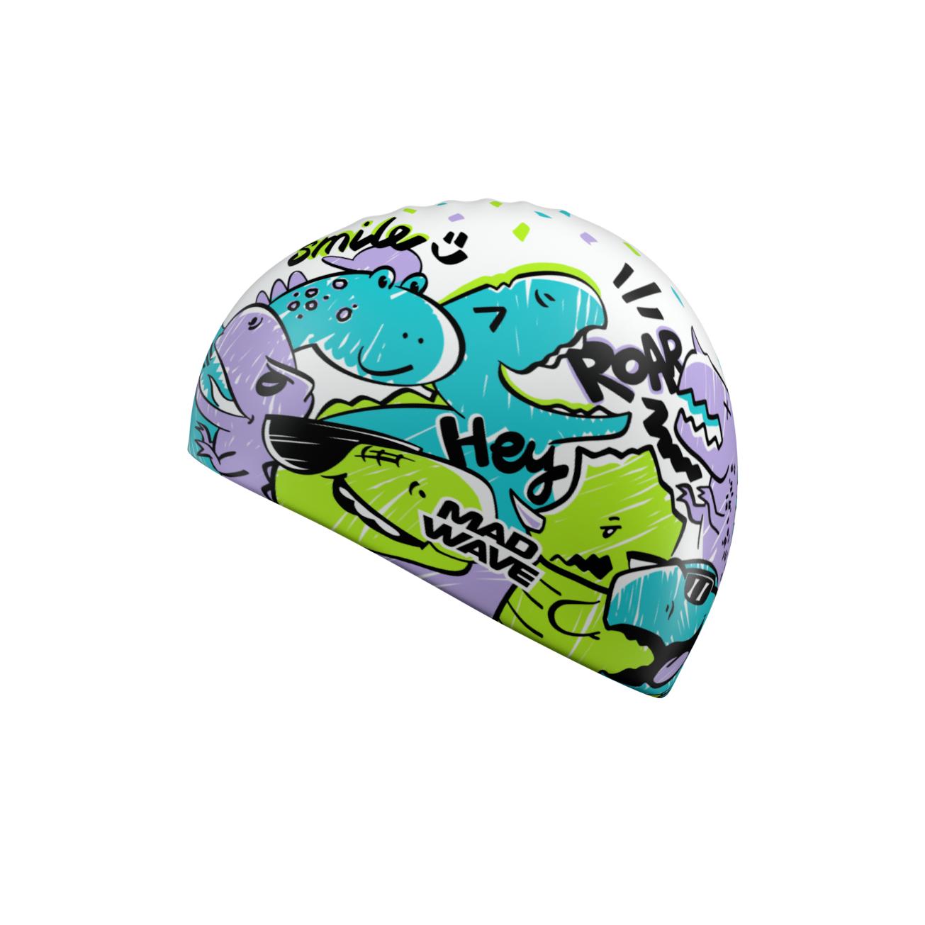 MadWave 初階矽膠泳帽 - DINOS FUN - Image 2