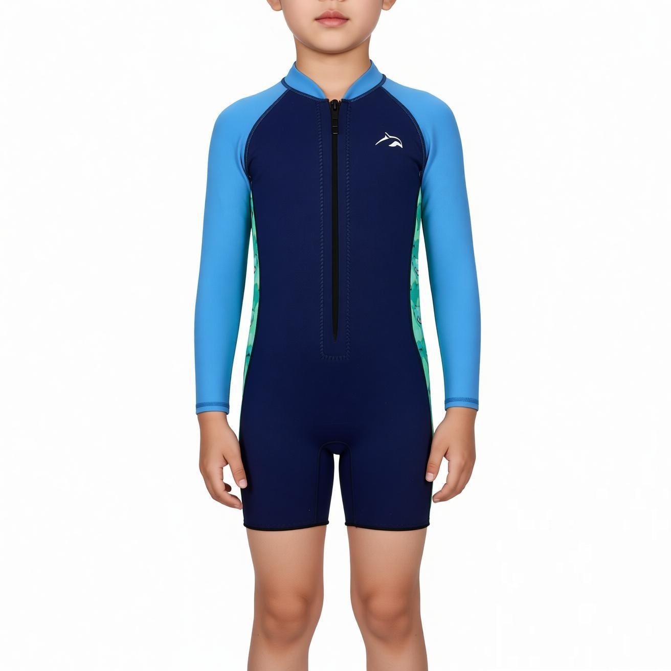 兒童抓毛袖1.8mm游泳保暖夾衣